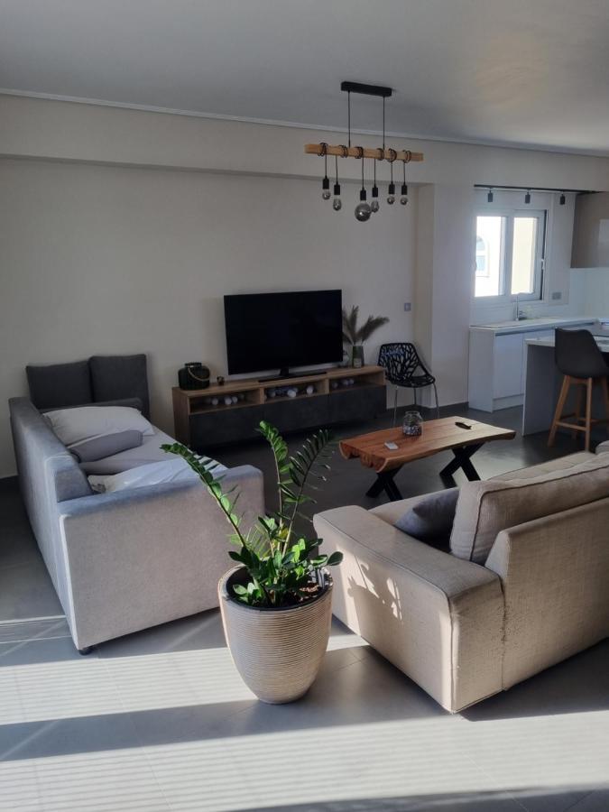 New Minimal Apartment,10' From Athens Airport Spáta Buitenkant foto