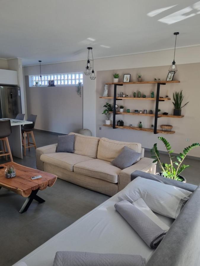 New Minimal Apartment,10' From Athens Airport Spáta Buitenkant foto